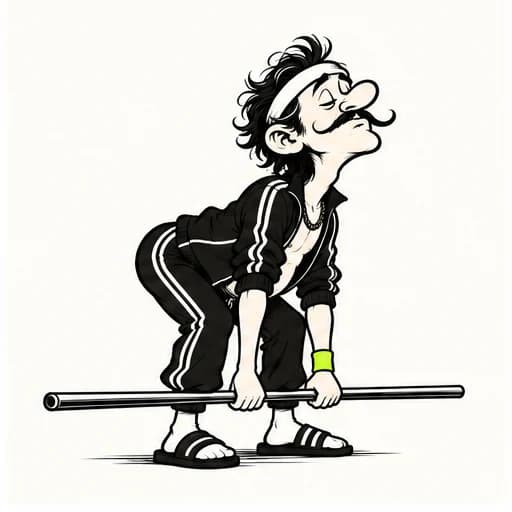 Hoca boş barla deadlift gösteriyor